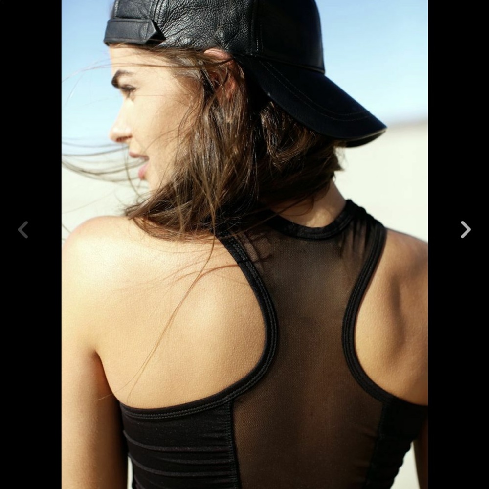 Olympia Activewear Delphi Tank Black Mesh